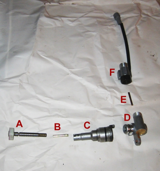 individual parts of the sub-assembly