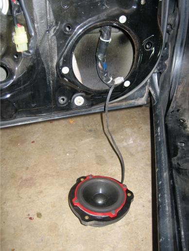 Aftermarket speaker out of the way