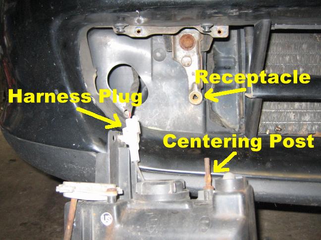 Fog light housing removed